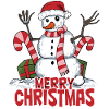 Snowman merry Christmas funny graphic