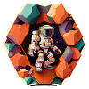 Galactic Traveler Comic Motif