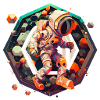 Space Adventurer Comic Motif