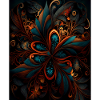 dark fantasy roses pattern