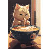 Cat Japanese Ramen Otaku Anime