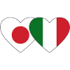 Japan Italy Flag Heart