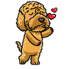 Kawaii Cockapoo Dog Kisses Emoticon