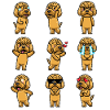 Kawaii Cockapoo Hund Emoticon