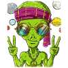 Space Alien Hippie Psychedelic