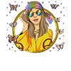 60s 70s Costume Groovy Hippie