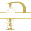 personalisierter goldener Blumenbuchstabe P