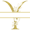 Personalisierter goldener Blumenbuchstabe