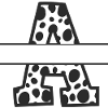 Personalized cow pattern letter