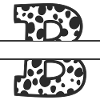 Letter B custom cow pattern