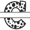 Letter C custom cow pattern