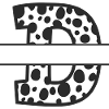 Personalized cow pattern letter