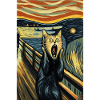 Cat Scream Painting Funny