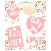 Saint-Valentin XOXO-Doodle amour-amour romantique