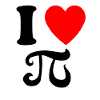 I love Pi with heart