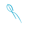 Sweeping blue R