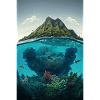 En Hawaii Tiny World Phone Plakat Edition