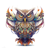 Mandowl owl in mandala style