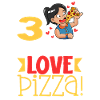 I'm 3 - Girls Pizza