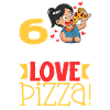 I'm 6 - Girls Pizza
