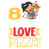 Ich bin 8 - Mädchen Pizza