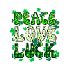 Saint Patrick Peace Love Luck