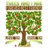 Apfelbaum-Illustration, Naturschutz, Spruch