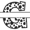 letter G custom cow pattern