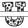 letter u custom cow pattern