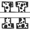 letter H custom cow pattern