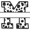 letter m custom cow pattern