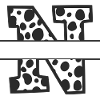 letter n custom cow pattern