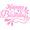 Birthday Bliss in Pink Script