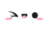Kawaii face winking emotion
