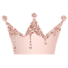 Krone Rose Gold Glitter customizable