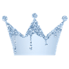 Queen Crown Blue Glitter customizable