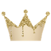 Crown Gold Glitter customizable