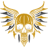 Skull with wings
