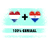 Paraguay und Niederlande 100% Genius Flagge