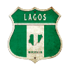 Lagos Nigeria vapensköld flaggor design