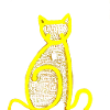 Scribble yellow cat