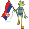 Serbia Fan Frog