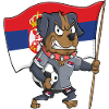 Serbia Fan Dog