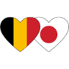 Belgium Japan Flag Heart