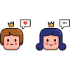 King and Queen illustration
