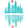 Retro Wald Spiegelung