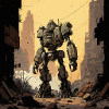 Robots in a post-apocalyptic city