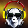 Monkey with headphones