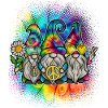 Hippie Gnomes Peace Tie Dye