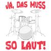 Laut Schlagzeuger Geschenkidee Trommel